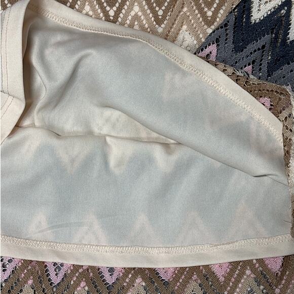 Tacera Unconditional Lace Overlay Bell Sleeve Crochet Dress Sz L Party Cocktail - Picture 11 of 13